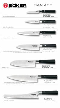 CUCHILLOS COCINA DAMASCO NEGRO BOKER