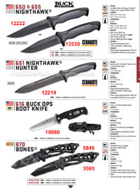 CUCHILLOS NIGHTHAWK OPS NAVAJAS BONES Buck