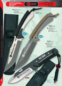 CUCHILLOS TCTICOS MANGO ENCORDADO K25